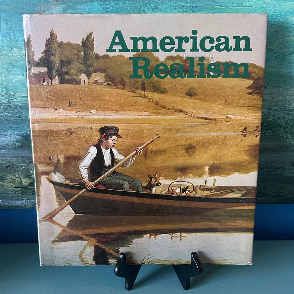 American Realism Hardcover Art Book - Tan, Green